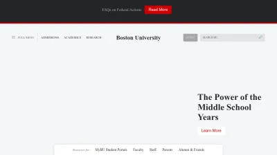 Screenshot preview of bu.edu