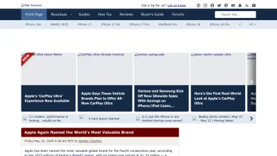 Screenshot preview of macrumors.com