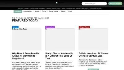 Screenshot preview of patheos.com