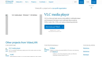 Screenshot of Videolan.org