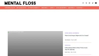 Screenshot preview of mentalfloss.com