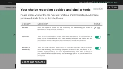 Screenshot preview of mindbodyonline.com