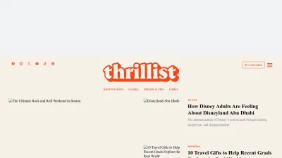 Screenshot preview of thrillist.com