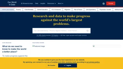 Screenshot of Ourworldindata.org