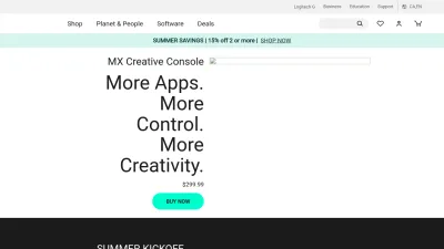 Screenshot of Logitech.com