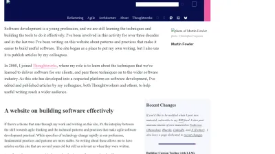 Screenshot of Martinfowler.com
