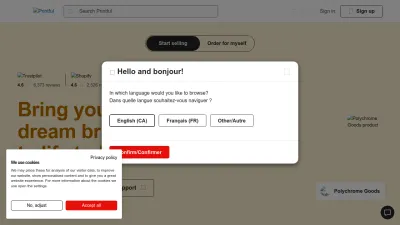 Screenshot preview of printful.com