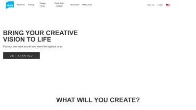Screenshot preview of blurb.com