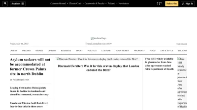Screenshot preview of irishtimes.com