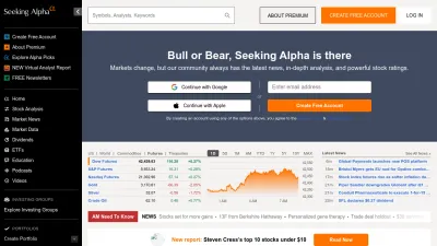 Screenshot preview of seekingalpha.com