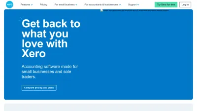 Screenshot of Xero.com