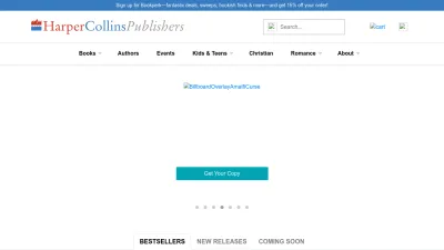 Screenshot of Harpercollins.com