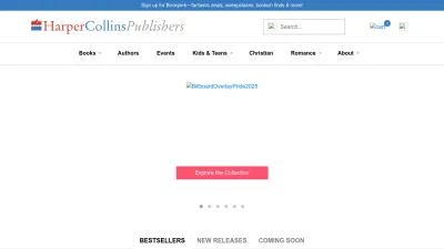 Screenshot preview of harpercollins.com