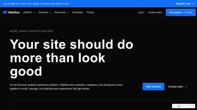 Screenshot preview of webflow.com