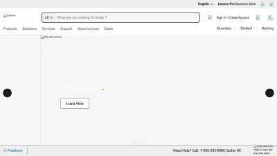Screenshot preview of lenovo.com