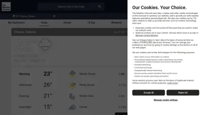 Screenshot of Weather.com