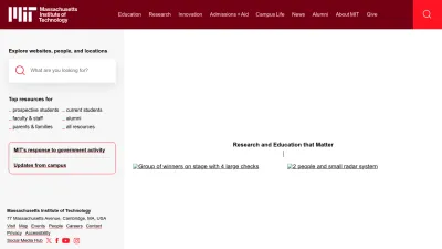 Screenshot of Web.mit.edu