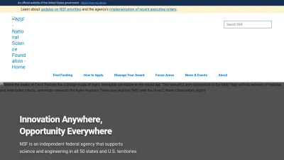 Screenshot preview of nsf.gov