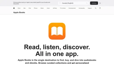 Screenshot preview of books.apple.com