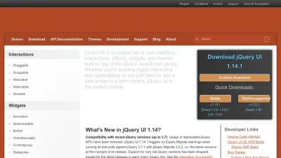 Screenshot preview of jqueryui.com