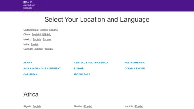 Screenshot preview of fedex.com