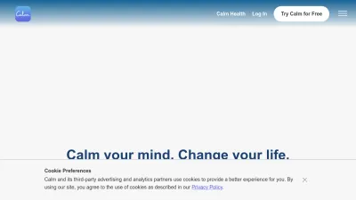 Screenshot of Calm.com