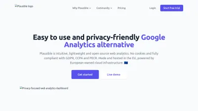 Screenshot preview of plausible.io