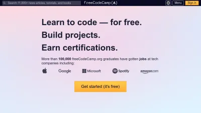 Screenshot of Freecodecamp.org