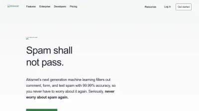Screenshot of Akismet.com