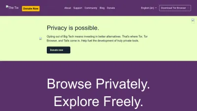 Screenshot preview of torproject.org