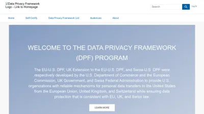 Screenshot preview of dataprivacyframework.gov