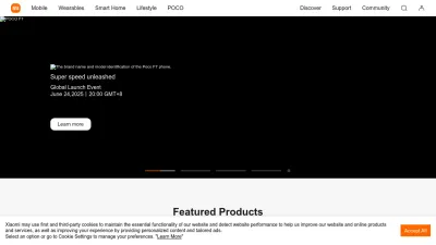 Screenshot preview of mi.com