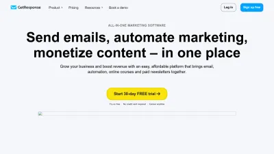Screenshot preview of getresponse.com