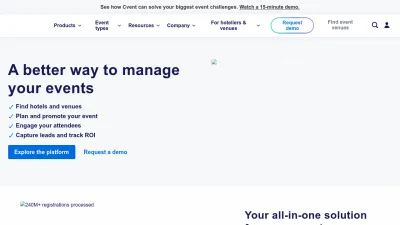 Screenshot preview of cvent.com
