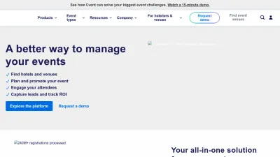 Screenshot of Cvent.com