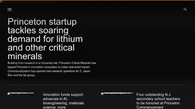 Screenshot preview of princeton.edu