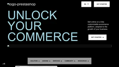Screenshot preview of prestashop.com