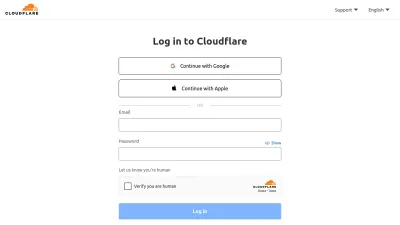 Screenshot of Dash.cloudflare.com