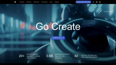 Screenshot preview of unity.com