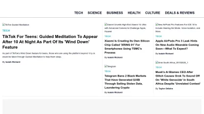 Screenshot preview of techtimes.com