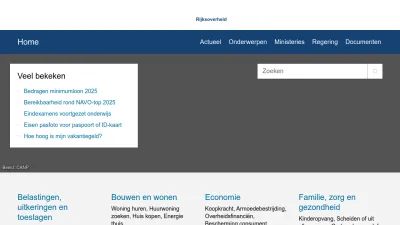 Screenshot of Rijksoverheid.nl