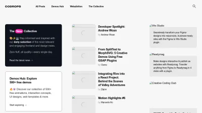 Screenshot of Tympanus.net