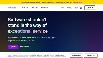 Screenshot of Freshworks.com