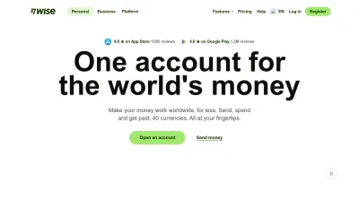 Screenshot preview of wise.com