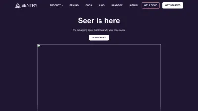 Screenshot preview of sentry.io