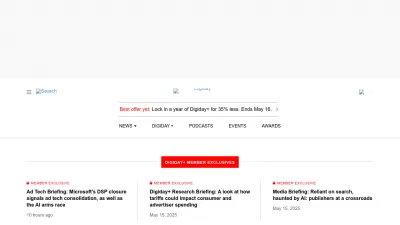 Screenshot preview of digiday.com