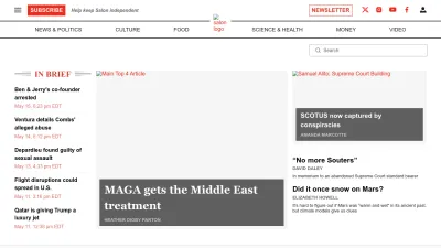 Screenshot preview of salon.com