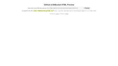 Screenshot preview of htmlpreview.github.io