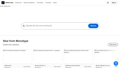 Screenshot preview of fonts.adobe.com