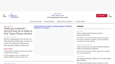 Screenshot preview of japantimes.co.jp